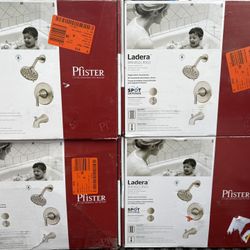 Ladera Single Handle 3-Spray Tub and Shower Faucet 1.8 GPM in Spot Defense Brushed Nickel $70 Each