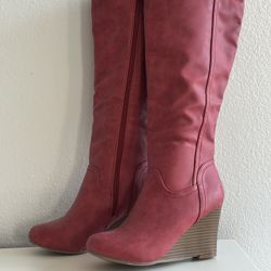 Raspberry Western Boots Size 5.5 New