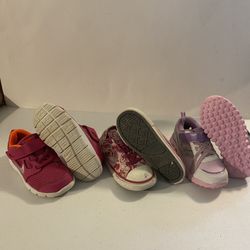 3 Pairs Of Toddler Girl Shoes 
