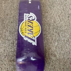 Illuminati Skateboards Los Angeles Lakers Purple Skateboard Deck w/ Court on Top