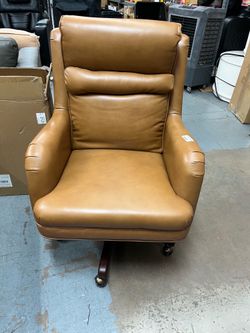 Heegan 42.5” H Traditional Leather Office Chair