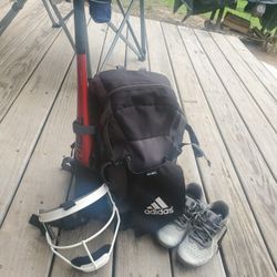 Baseball Bat, Bag, Cleats, Glove
