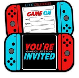 Video game party invites