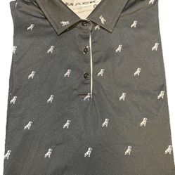 MACK Horn Legend Bamboo Performance Polo Shirt Black Sz Lg Mens Trucking UNIQUE