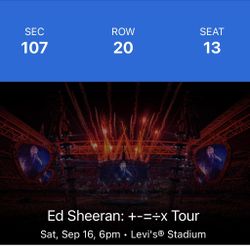 Ed Sheeran Ticket