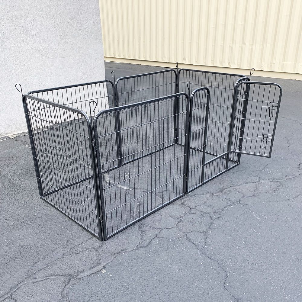 New $75 Heavy Duty 32” Tall x 32” Wide x 6-Panel Pet Playpen Dog Crate Kennel Exercise Cage Fence