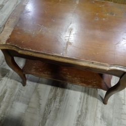 Old Wood End Table