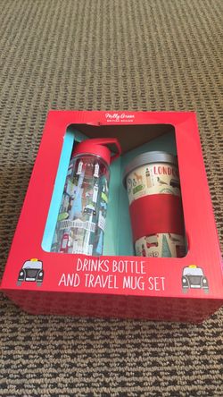 Never used drink bottle travel mug set