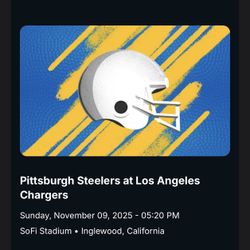 San Diego Charger In Pittsburgh Steeler Ticket!