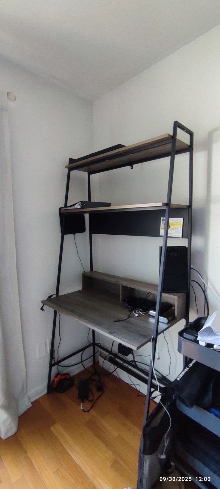 Rustic Gray Desk, With Magnet Plate