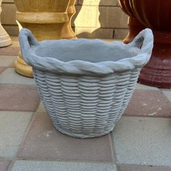 New Flower Pot Made Out Of Cement Perfect Gift 