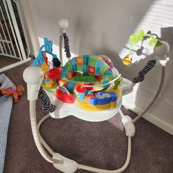Fisher-Price Jumperoo Baby Activity Center With Lights Sounds And Music, Interactive Baby Bouncer