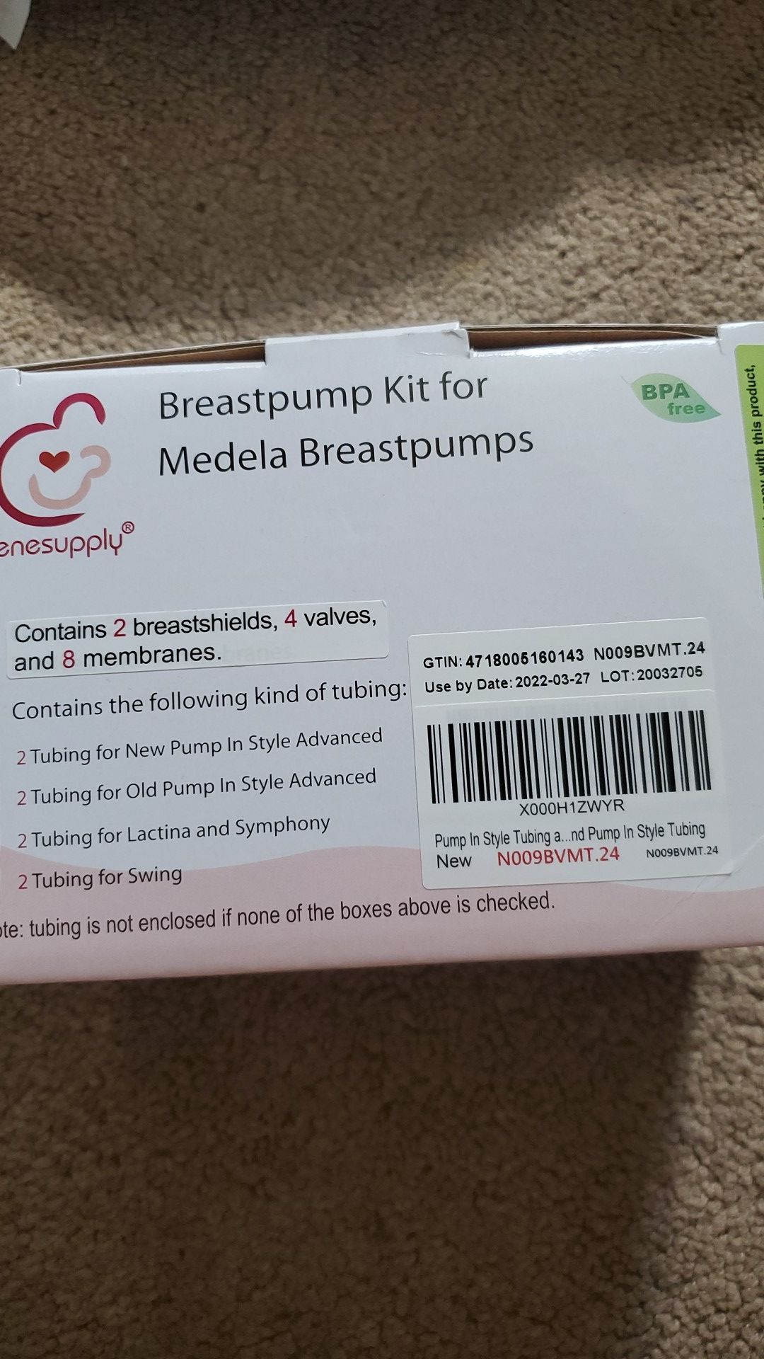 Breastpump kit for Medela