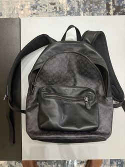 Coach Black Leather Backpack