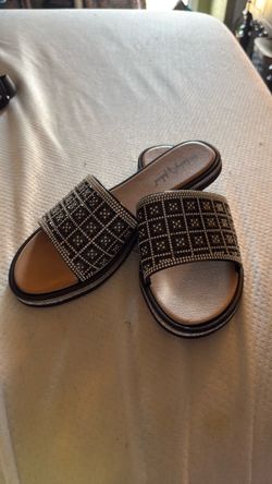 Baby Phat Rhinestone Grid Slide Sandals - CLEARANCE PRICE!
