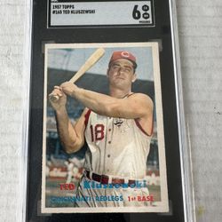 1957 Topps Ted Kluszewski Graded 6 Baseball Card