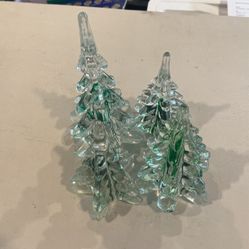 Vintage Art Glass Christmas Trees 