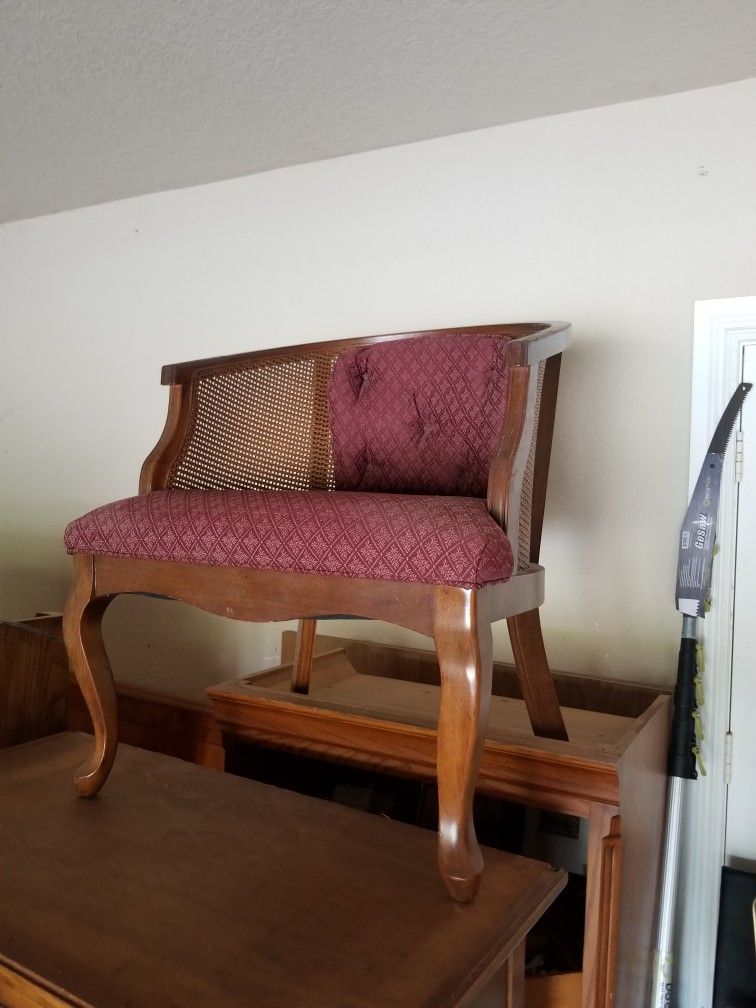 Cane Armed Accent Chair