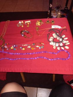 Necklaces and earrings