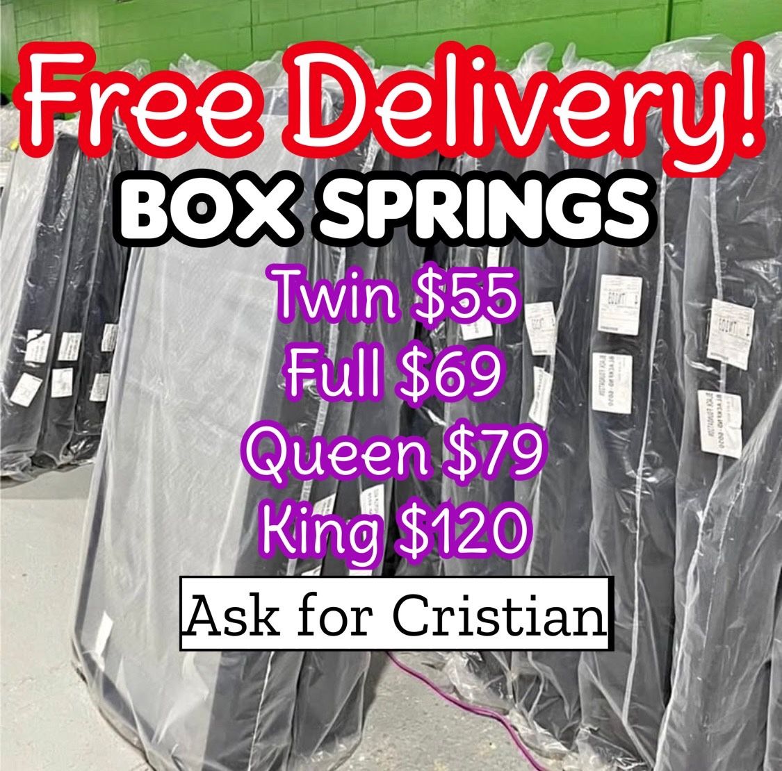 Box Springs Twin box Full box Queen box King box Bases para colchon Box spring