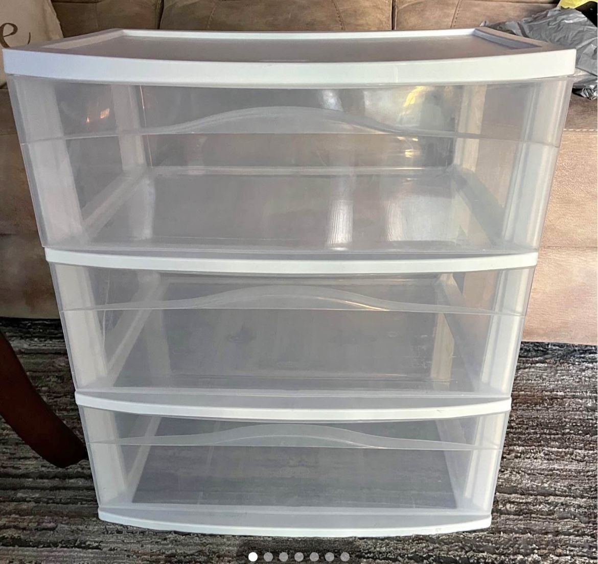 Plastic Storage Drawers 3 Wide