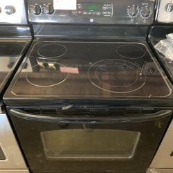 Black Glass Top Stove Range Oven 