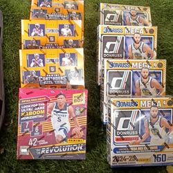 HALF PRICE! 8 Sealed Card Mega Boxes - NFL & NBA!