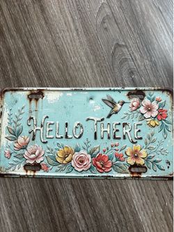 12x8” metal wall hanging