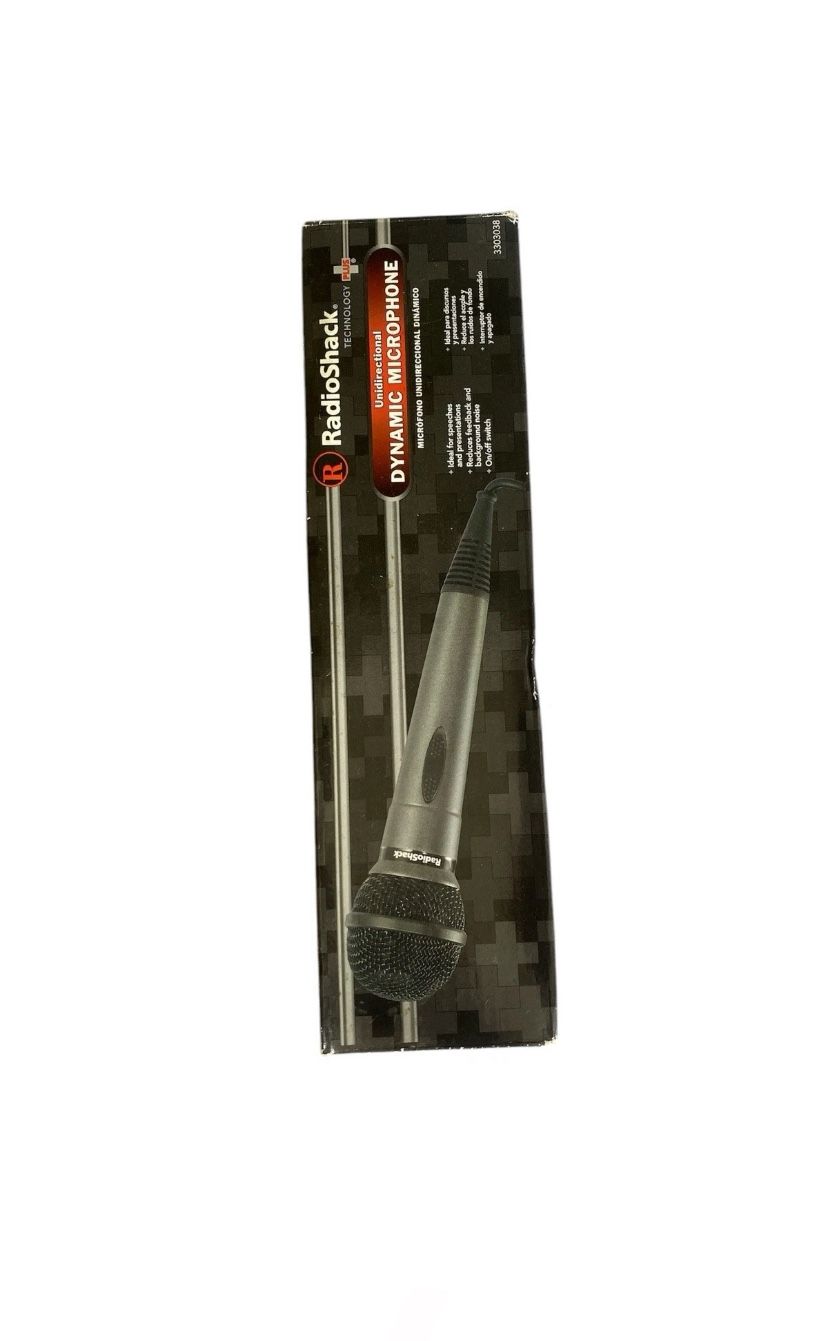 RADIO SHACK UNIDIRECTIONAL DYNAMIC MICROPHONE 33-3038 NIB