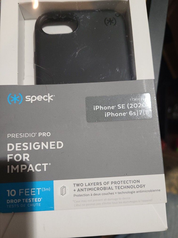 NEW SPECK PRODUCTS PRESIDIO GRIP CASE FOR IPHONE 8/7 IPHONE 6/6S BLACK/BLACK