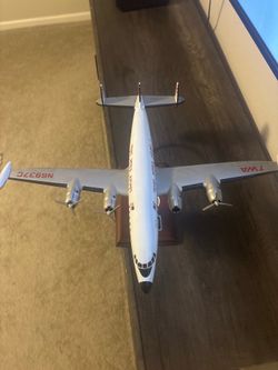Vintage Style TWA Model Airplane w/ Stand – Decorative