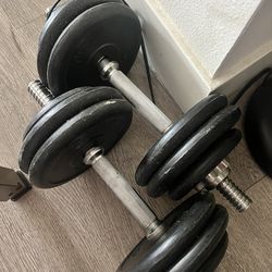 Two Dumbbells (12.4kg,12.4kg) $35