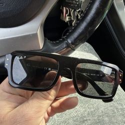 Authentic Ray-Ban Polarized Sunglasses – Black Square Frames