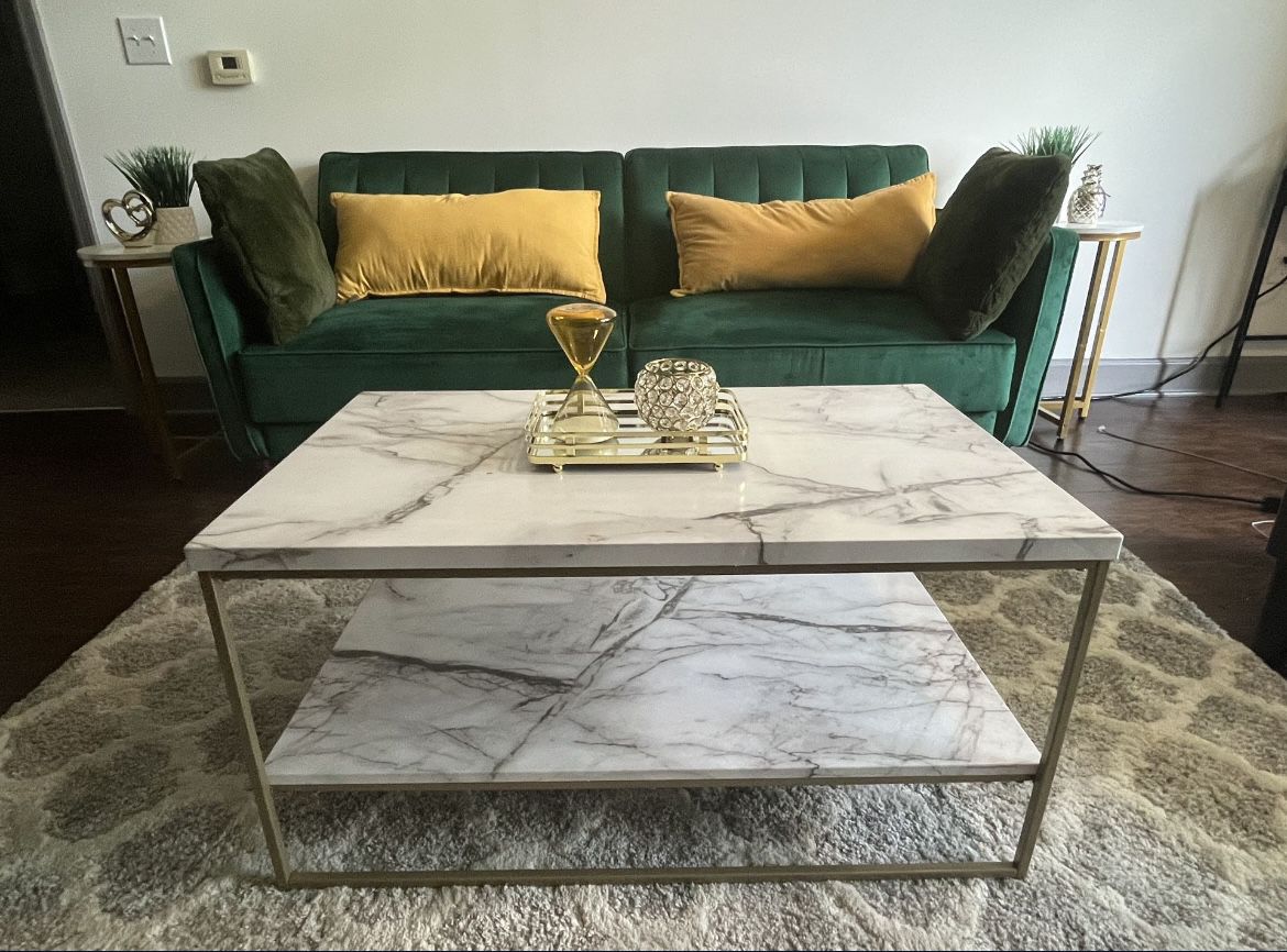 faux marble coffee table