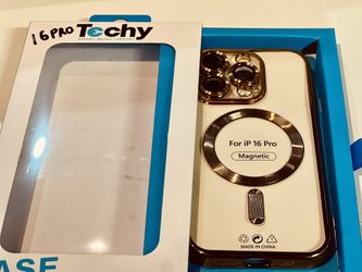 Premium Chrome Design Transparent Magnetic ring case iphone 16 series