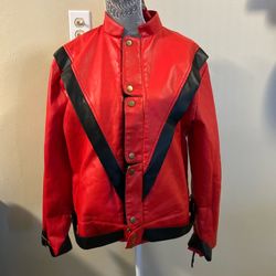 Michael Jackson Thriller Mens Size Large Halloween Adult Costume Leather Jacket