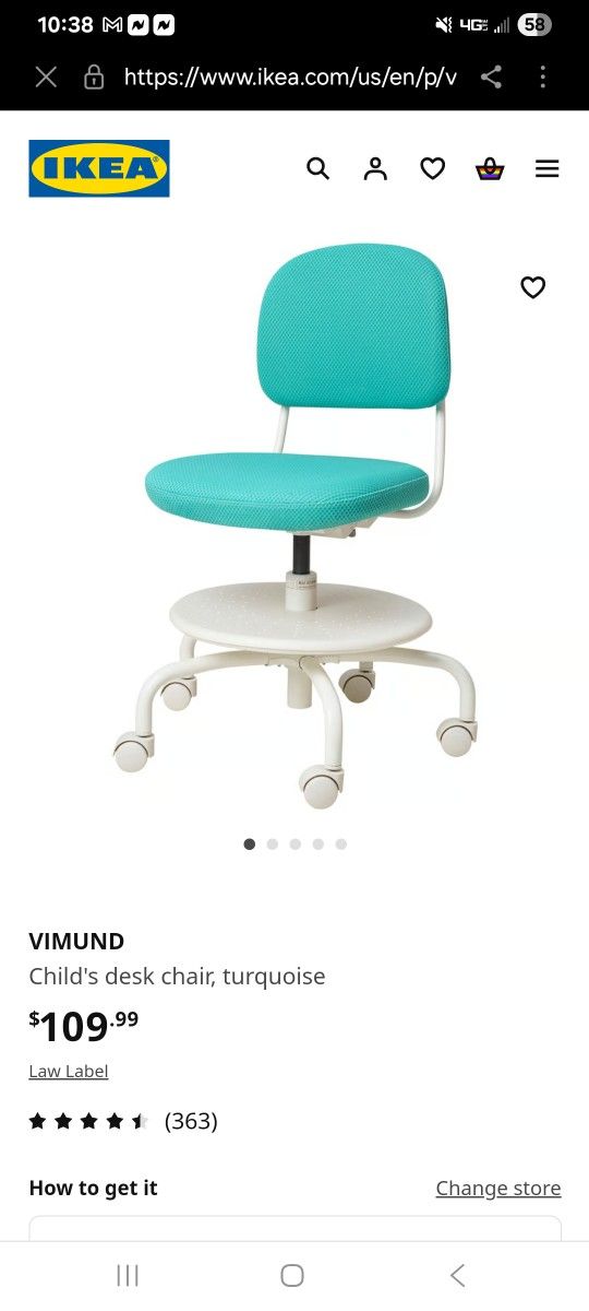 IKEA Kids Computer Desk Chair
