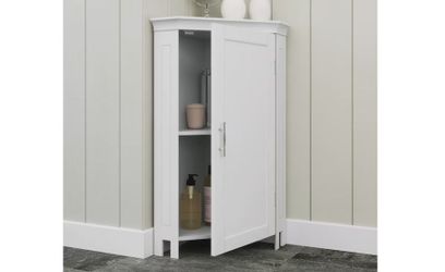 NEW! RIVER RIDGE Somerset Single Door Corner Cabinet – White