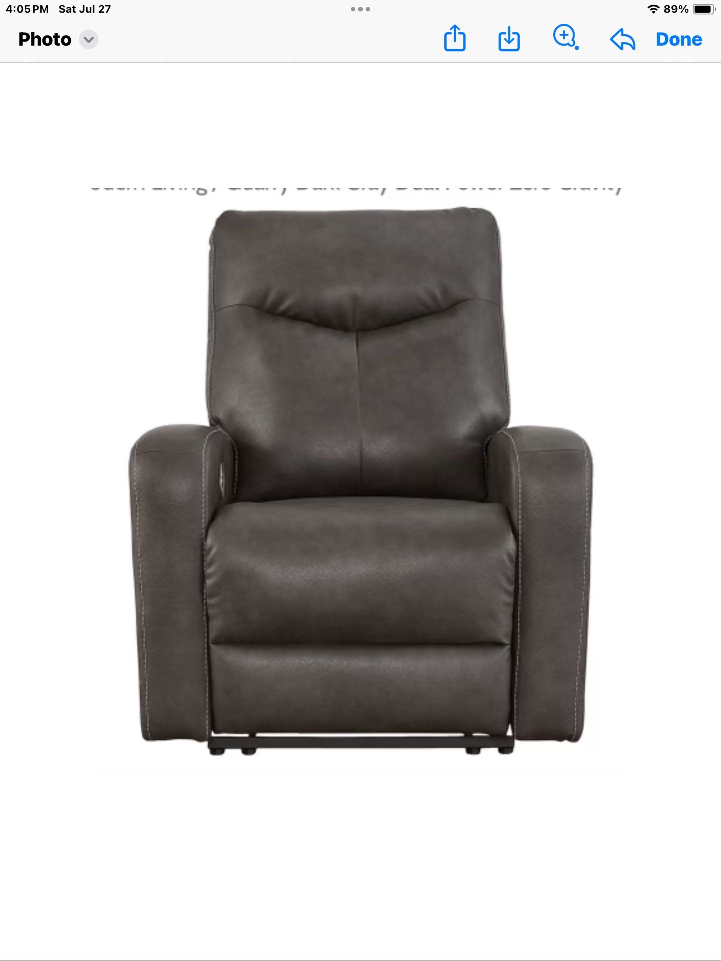 COMFY RECLINER-RECLINES to ZERO GRAVITY)