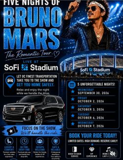 Bruno Mars  October 7th SoFi