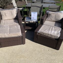 5 Piece Chair and Ottoman Set