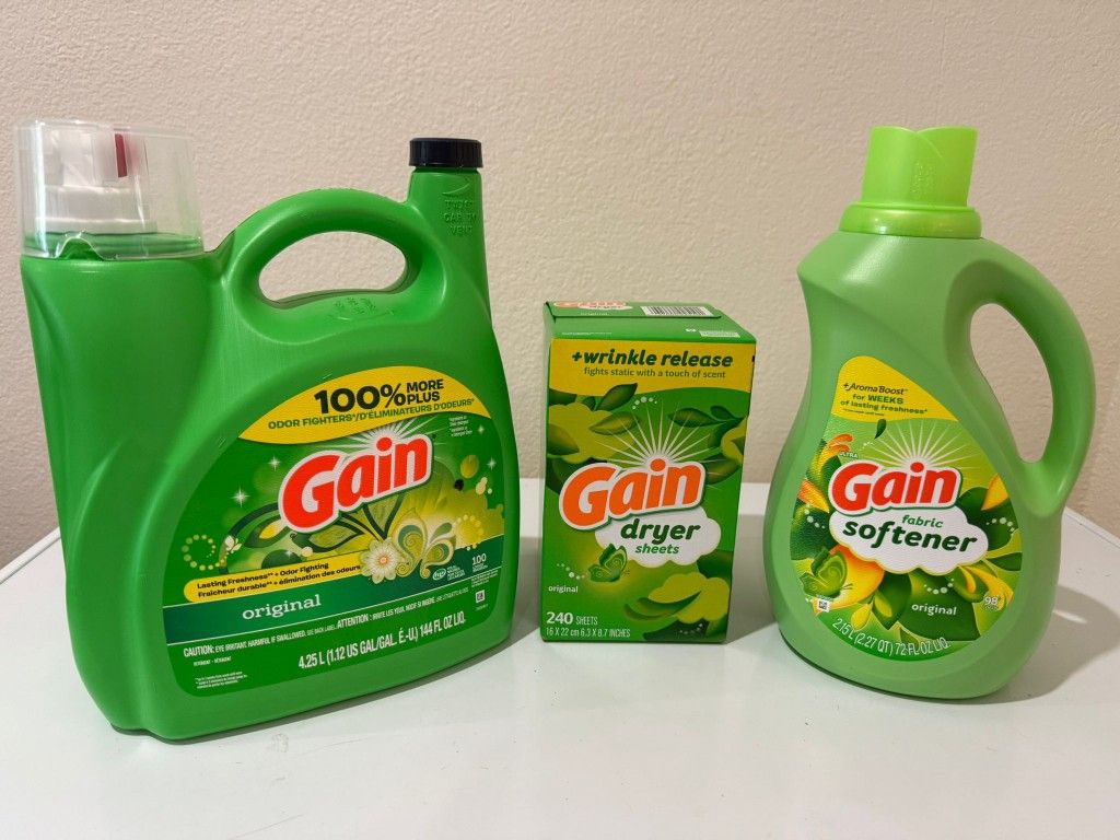 Gain Laundry Bundle. Gain Combo. Lavandería. Detergente Lavar. Detergent