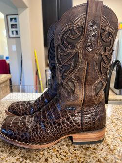 ROCK’EM MEN'S COWBOY CAIMAN PRINT SQUARE T