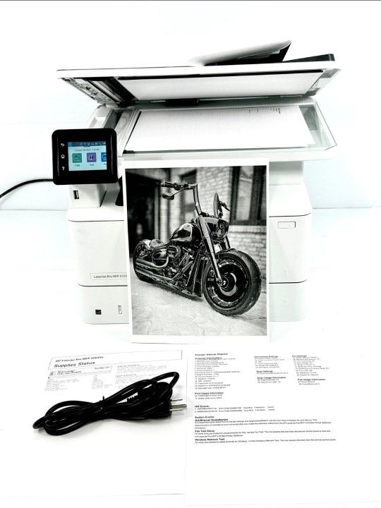 HP LaserJet Pro MFP 4101fdwe, All-In-One Laser Printer Pg: 6.5l Only, Tested