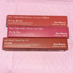 Rare beauty lip oils and lip balm