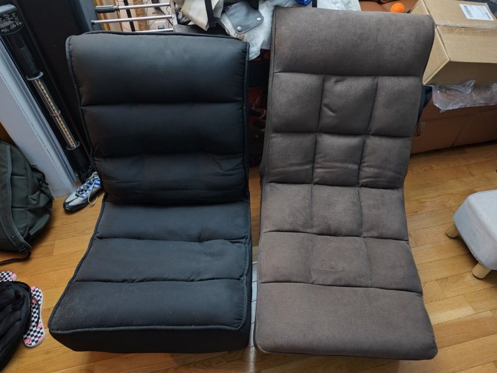 2 swivel gaming floor chairs
