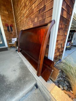 Free Cal King real wood Sleigh bed