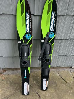 Junior skis and wake board