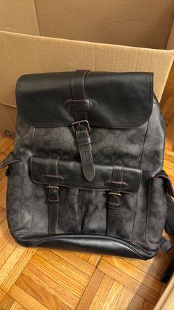 Coach Signature Leather Trim Backpack