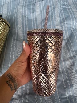 brand new rose gold Starbucks cup asking 20 OBO